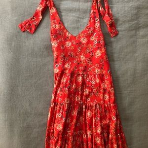 Adorn Tie Strap Floral Maxi Dress